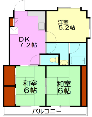 ハイツ江原 101号室 間取り