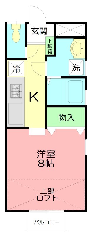 レーベンハイム２１Ｇ棟 201号室 間取り