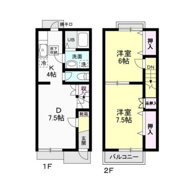 デュープレックス彩 103号室 間取り