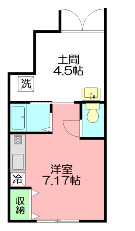 MIDORI-SO 102号室 間取り