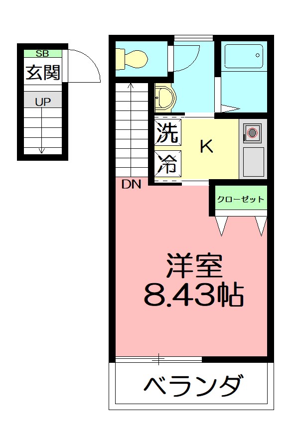MIDORI-SO 201号室 間取り