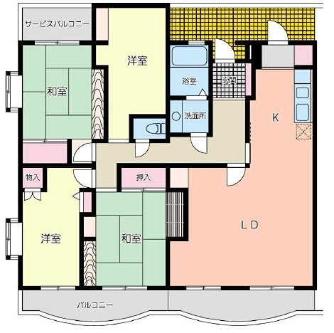 城山松本マンション 3F号室 間取り