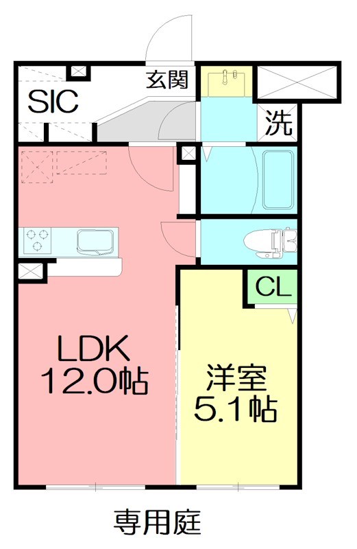 パーク喜平 104号室 間取り