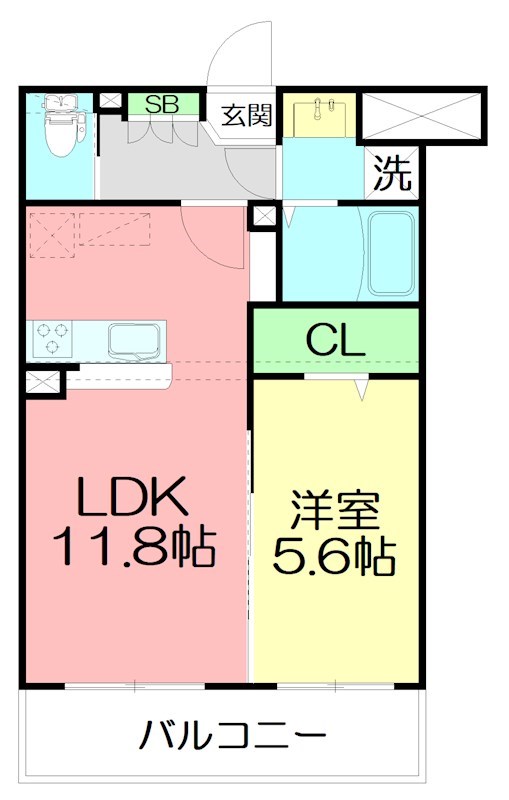 パーク喜平 204号室 間取り