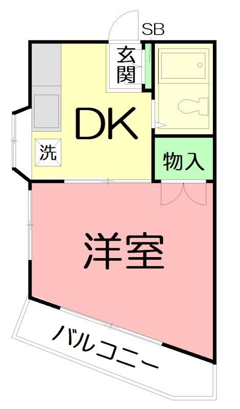 ラックスホーム本郷台 201号室 間取り