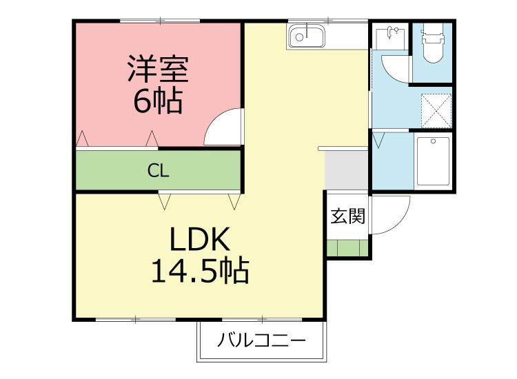 ライムハイツ 201号室 間取り