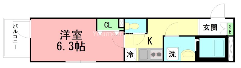 ＭＥＬＤＩＡ高座渋谷Ⅳ 105号室 間取り