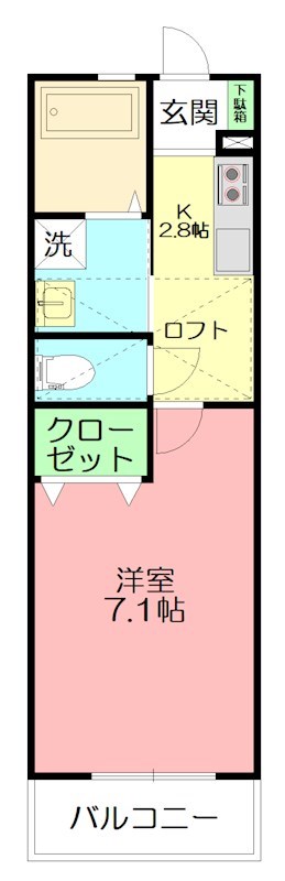 BeRiche 207号室 間取り