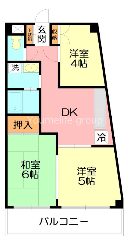 ハイツ堂山 301号室 間取り