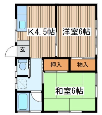 中津川荘 101号室 間取り