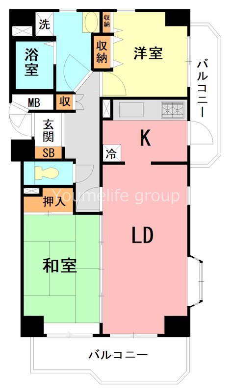 内藤マンションＡ棟の物件画像2