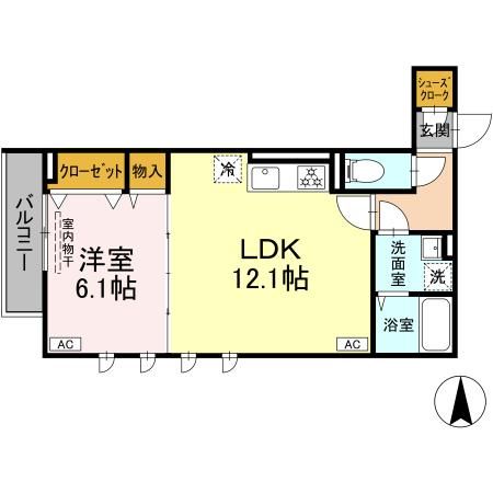 D'Bless湘南台6丁目 301号室 間取り