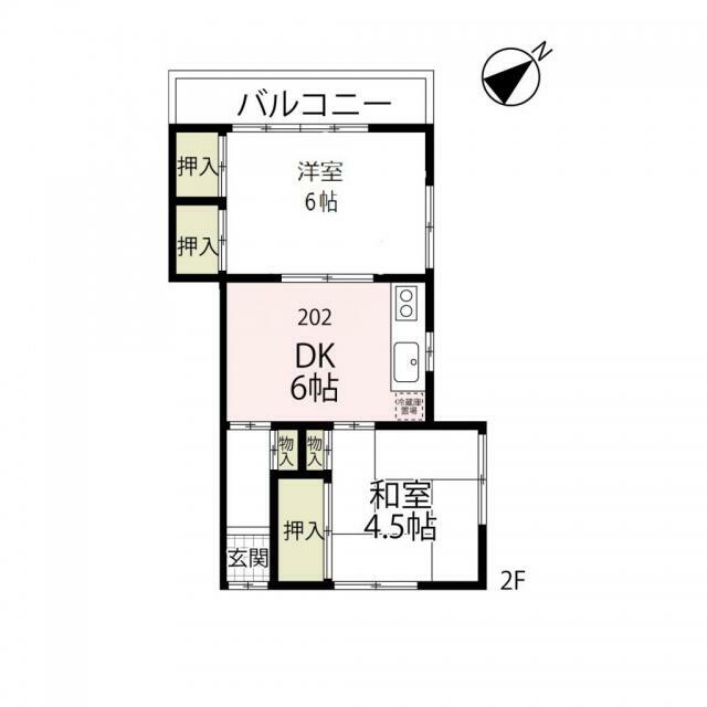 ふたば・はいつ２ C号室 間取り
