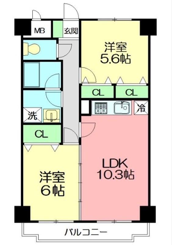 マンション庄田 303号室 間取り