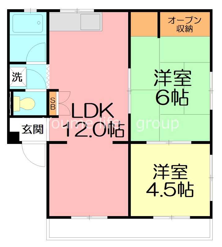 コーポ山口 302号室 間取り