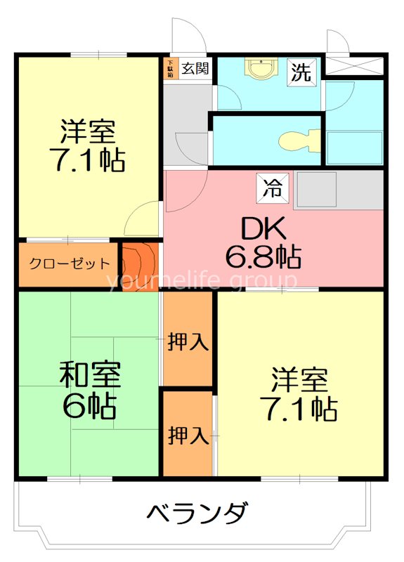 グレイスコート  303号室 間取り