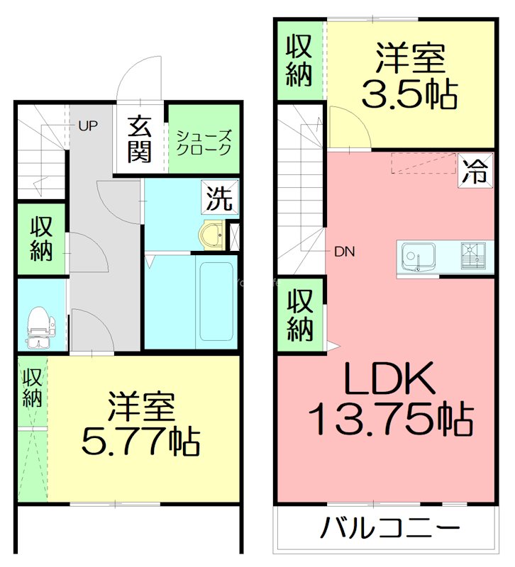 Marin Yard Terrace 辻堂 101号室 間取り