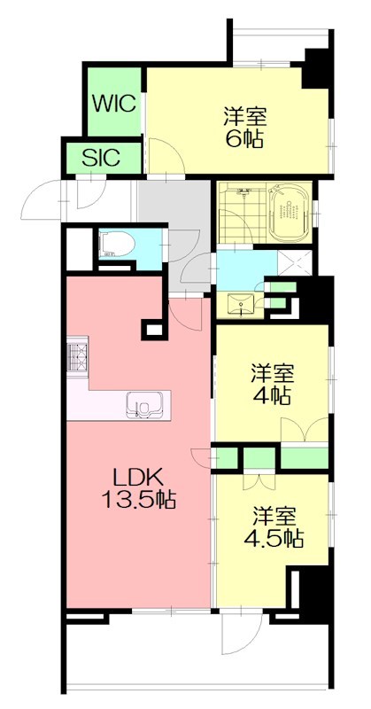 クリオ茅ヶ崎サザンマークス 405号室 間取り