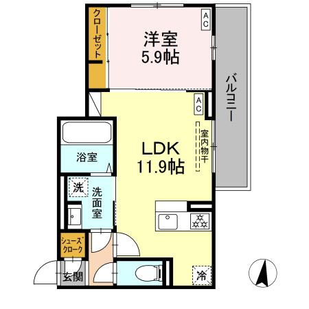 マーリエ Ⅲ 302号室 間取り