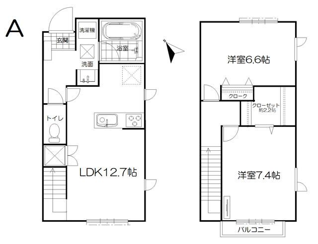 ＶＩＡＬＡ辻堂 A号室 間取り