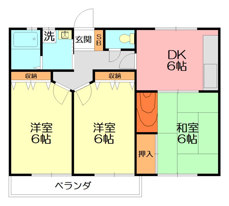 プリンスハイム藤沢1号 121号室 間取り
