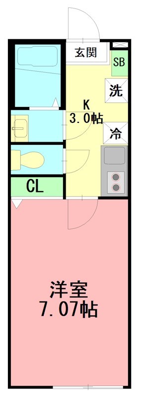 アリビオ 102号室 間取り