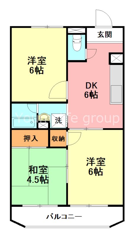 レジデンスネムラ 207号室 間取り