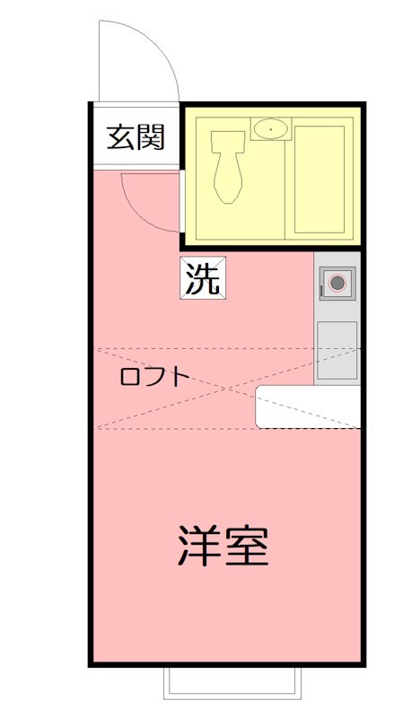 SURF　HOUSE 108号室 間取り