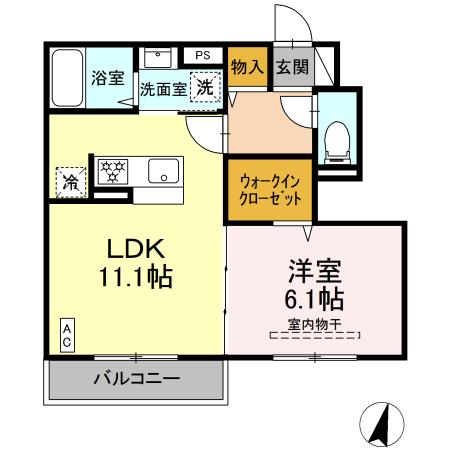 ブランポルテ 101号室 間取り