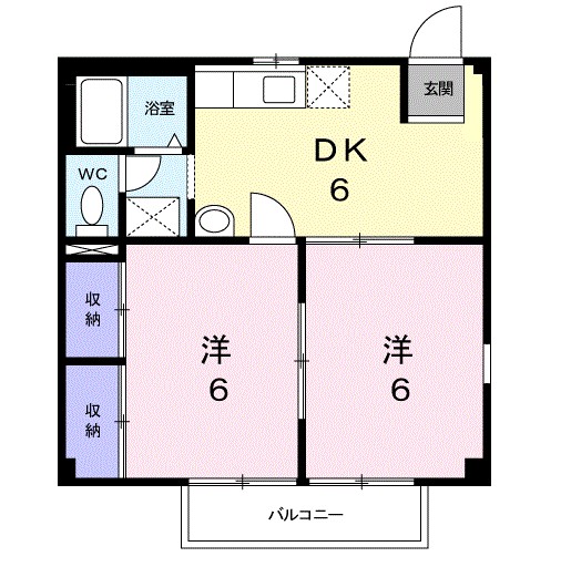 アクティブ杉崎 201号室 間取り