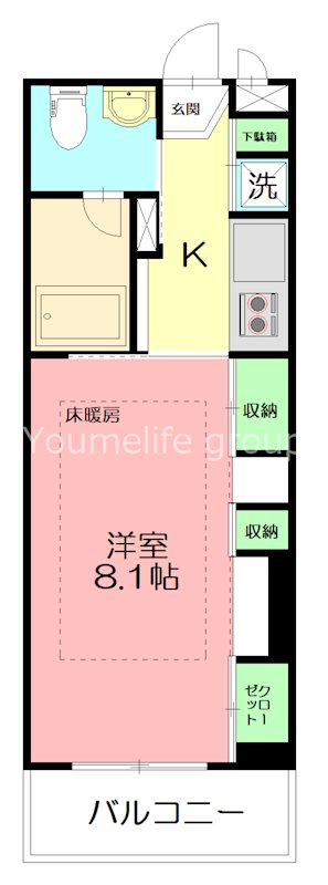 リブリ・アクシオン 305号室 間取り