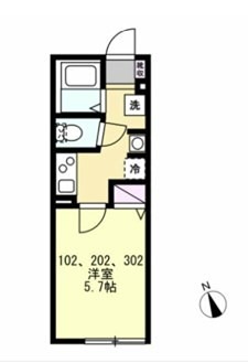 ベイルームレジデンス大船Ａ 102号室 間取り