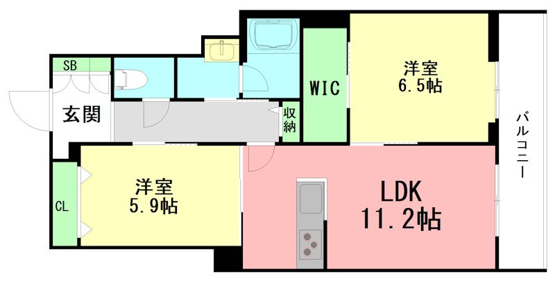 フェリーチェ北鎌倉 302号室 間取り