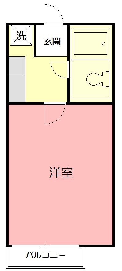 岡﨑ハイツ2 101号室 間取り