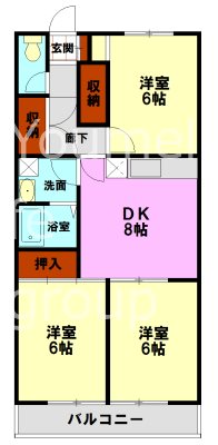 中町マンション 305号室 間取り