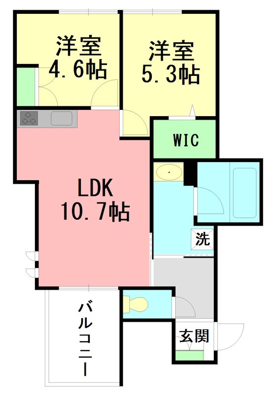 MORE CALDO 203号室 間取り