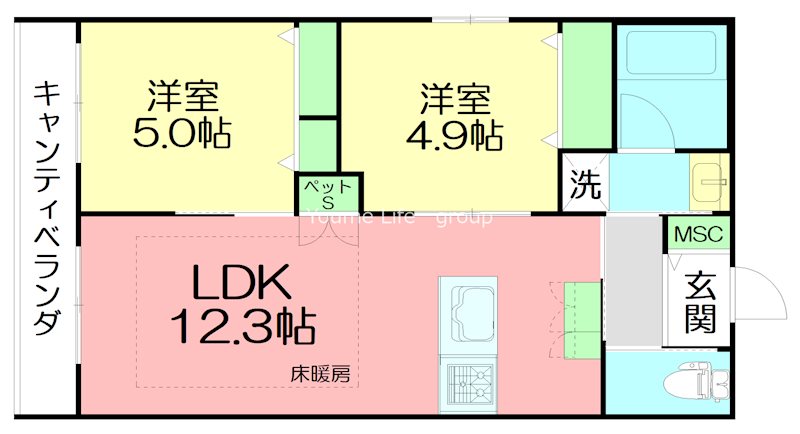 Ｇｒａｎ　Ｎｏｂｌｅ湘南 202号室 間取り