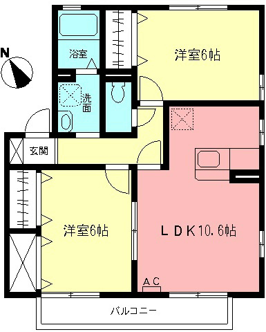 リヴェールKⅠ 201号室 間取り