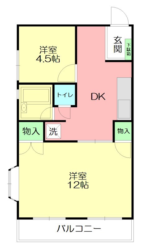 TYKMYハウス 202号室 間取り