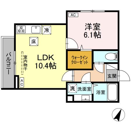 D'Bless湘南辻堂 103号室 間取り