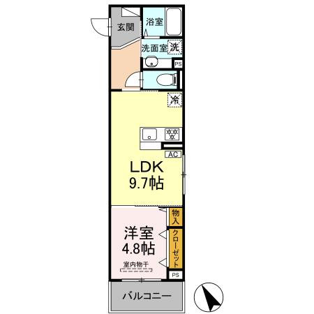 D Paina 長後 206号室 間取り