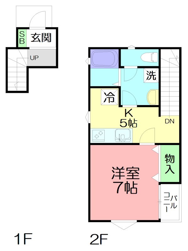 東海岸南ヒルズ B号室 間取り