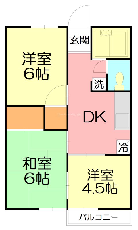 コーポ旭 202号室 間取り