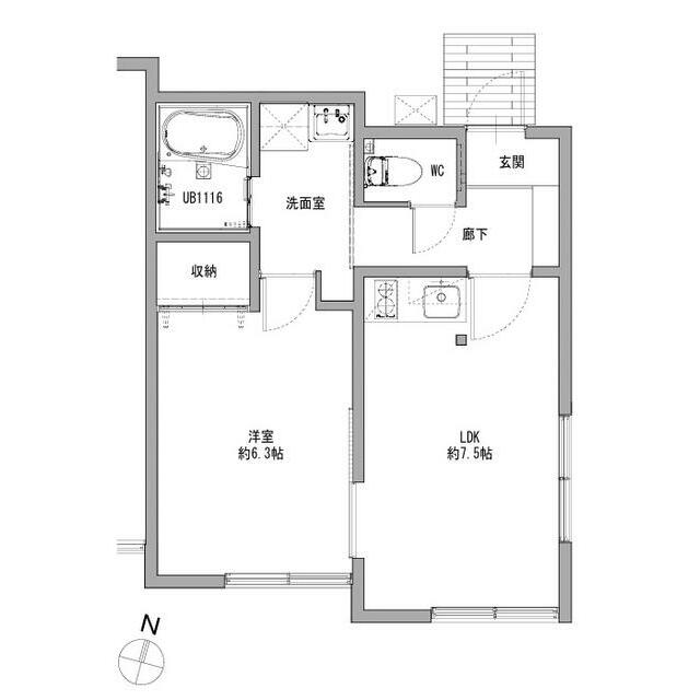 グリーンハイツ 101号室 間取り