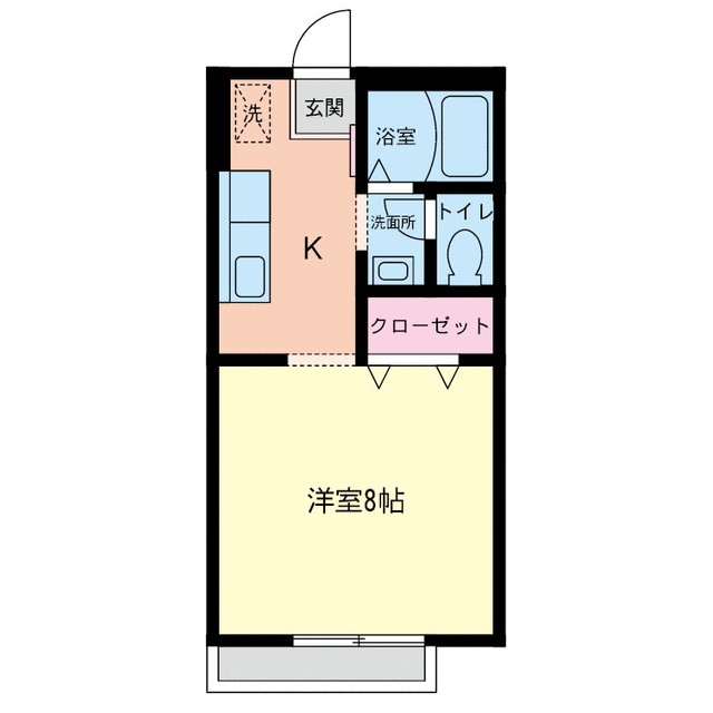 バイエルン 2F号室 間取り
