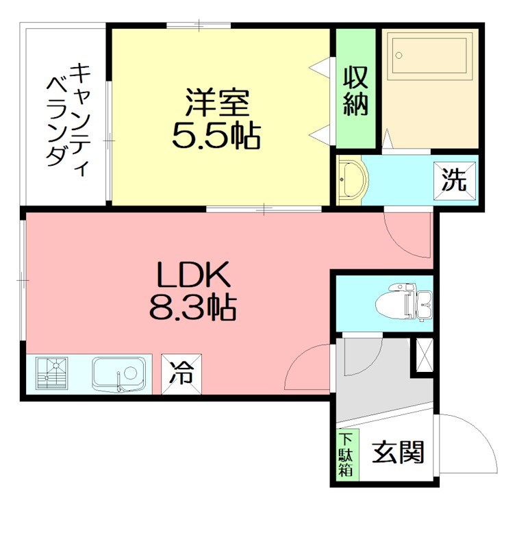 settle湘南 303号室 間取り