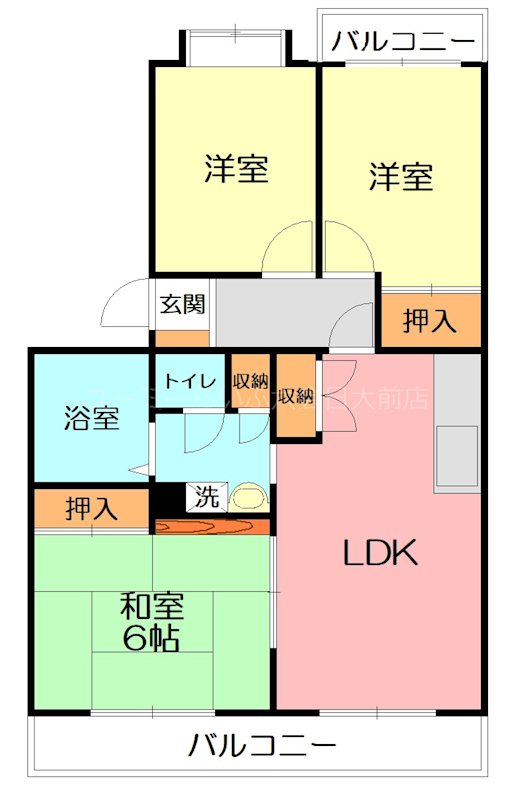 エスポワール天神 303号室 間取り