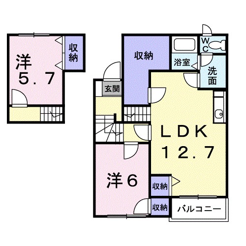 アルス　開成Ｂ 202号室 間取り