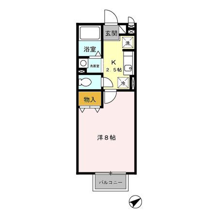 マ・メゾン ＡＳＵＫＡ 205号室 間取り