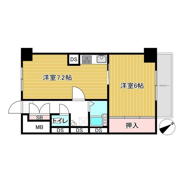 シャンボール大船 405号室 間取り